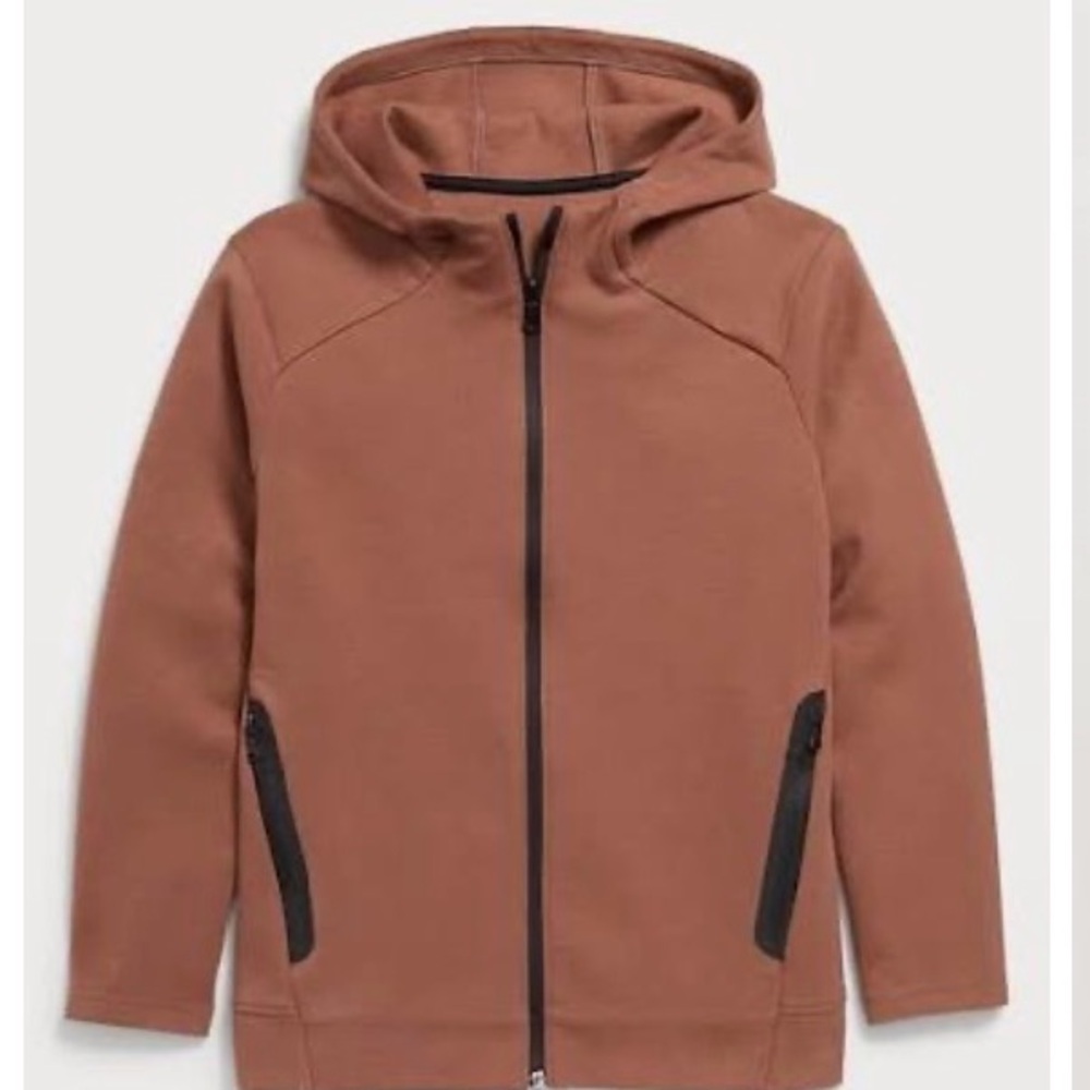 Old Navy Kids' Hooded Zip-Up Jacket in Brown - Size 10/12